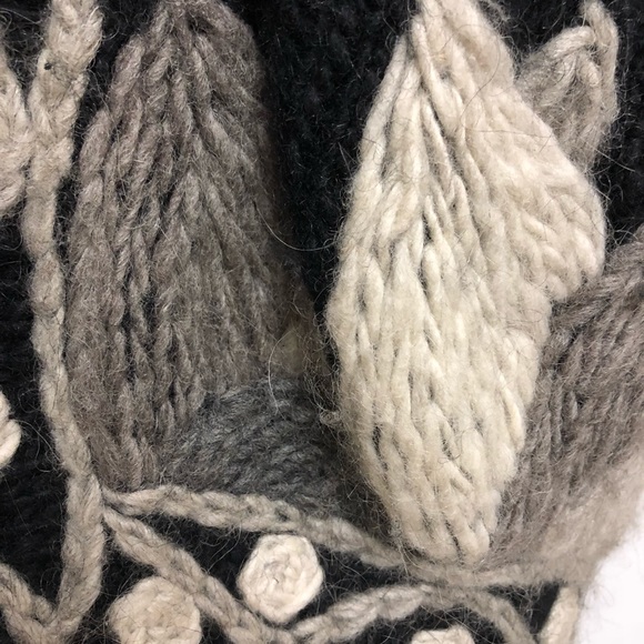 100% wool lined sweater coat Unique longer back cp - Picture 4 of 8